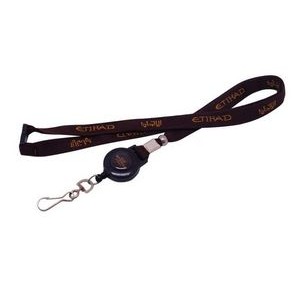 3/8 Woven Lanyard with Retractable Reel