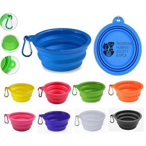 12 oz Collapsible Silicone Dog Bowl with Carabiner