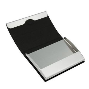 Faux Leather Carbon Fiber Stainless Steel Card Holder/Case