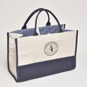 Large Canvas Gingham Tote