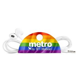 Rainbow Pride Taco Tech Cord Organizer w/Button