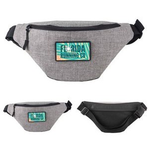 Heathered Insulated Fanny Pack w/ Adjustable Waist Strap - Full Color Imprint
