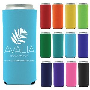Collapsible 12 oz. Slim Neoprene Can Cooler - Screen Printed