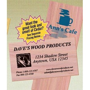 Ceder Wood Business Cards