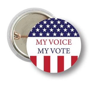 1" Round My Voice, My Vote Stock Buttons