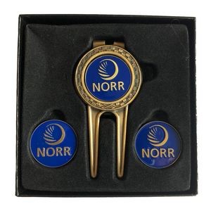 Checkerboard Divot Tool Gift Set W/ Ball Markers & Money Clip