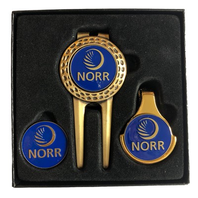 Dimpled Divot Tool Gift Set W/ Money Clip, Marker Caddy™ & Extra Ball Marker