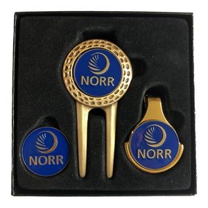 Dimpled Divot Tool W/ Marker Caddy™ & Extra Ball Marker Gift Set