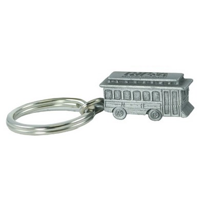 Trolley Car Key Tag & Key Ring