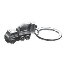 Large Cement Truck Key Tag & Key Ring