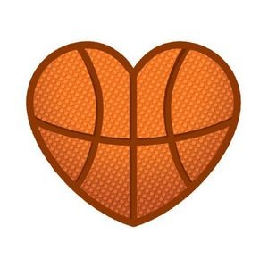 Basketball Heart Temporary Tattoo