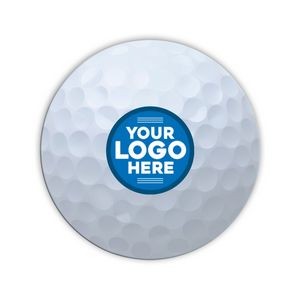 40 Pt. 4" Golf Ball Pulpboard Coaster with Full-Color on 1 or 2 Sides
