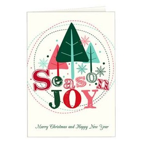 Full Color Holiday Cards; Seasons Joy