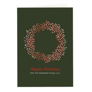 Full Color Holiday Cards; Wreath