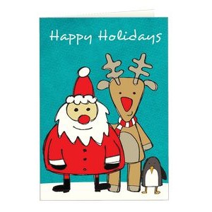 Full Color Holiday Cards; Santa Friend