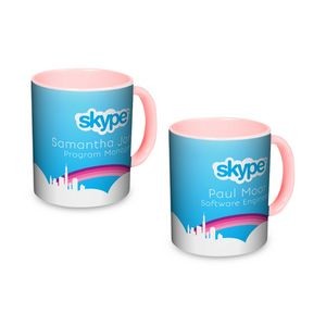 Pink Two-Tone 11 Oz. Mug Ceramic Mug