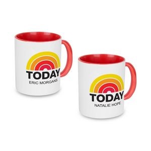 Red Two-Tone 11 Oz. Ceramic Mug