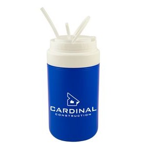 64 Oz. Insulated Glacier Cooler Jug with Straw