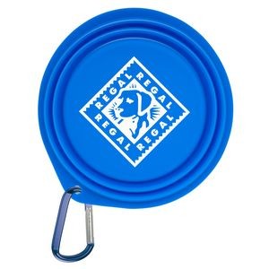 Collapsible Pet Bowl with 2" Carabiner
