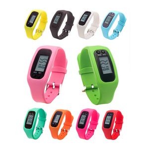 Silicone Pedometer Watch