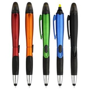 Stylus Ballpoint Pen with Highlighter