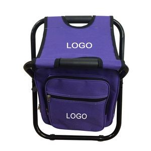 Outdoor Foldable Backpack Chair w/Cooler Bag