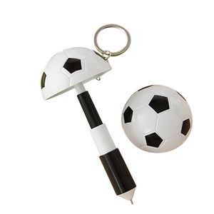 Ball Shaped Pen with Keychain Ring