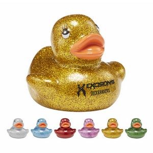 2" Glitter rubber ducks