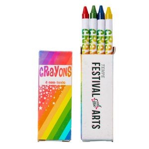 4 Count Pack of Colorful Crayons
