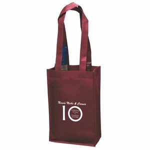 7"x3"x11" Wine Tote Bag - 2 Bottle Non-Woven Tote Bag