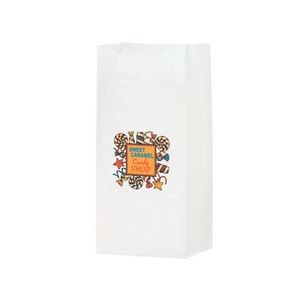 White Kraft 4# SOS Popcorn Bag with Full Color Digital Imprint (5 x 3.125 x 9.625)