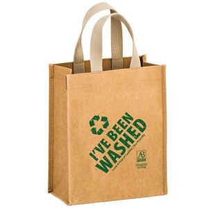 CYCLONE - Washable Kraft Paper Tote Bag w/ Web Handle (8"x4"x10")