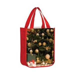 Full Coverage OPP Laminated Non-Woven Rounded Bottom Tote Bag w/ Full Color (9"x4"x11")