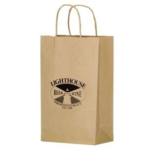 Natural Kraft Paper Shopper Tote Bag (10"x5"x13")