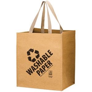 TYPHOON - Washable Kraft Paper Grocery Tote Bag w/ Web Handle (13"x10"x15")