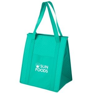 Insulated Non-Woven Grocery Tote Bag w/ Insert (13"x10"x15") - Screen Print