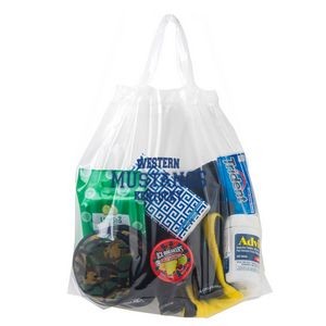 Crystal Clear Stadium Security Poly-Draw Tape Bag (12"x12"x6")