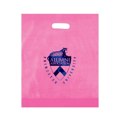 Frosted Die Cut Plastic Bag (15"x18"x4")