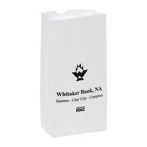 White Kraft Paper Popcorn Bag (Size 2 Lb.)4 1/8 X 2 1/2 X 7 3/4