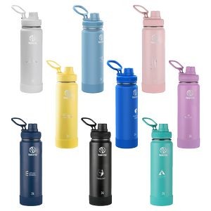 Takeya® 24 Oz. Standard Water Bottle w/Actives Insulated Spout Lid™ (Laser)