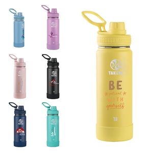 Takeya® 18 Oz. Water Bottle w/Actives Insulated Spout Lid™ (Full Color Digital)
