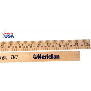 Clear Lacquer Finish Meter Stick/English & Metric Scale