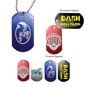 Metal Dog Tag w/4 1/2" Chain (Spot Color)