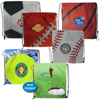 Sports Style Drawstring Backpack (Full Color Digital)