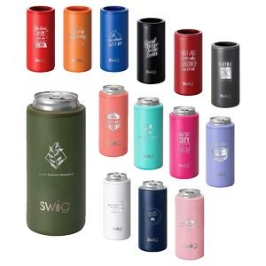 Swig® 12 Oz. Premium Skinny Can Cooler (Laser)