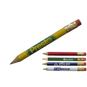 Round Golf Pencil w/Eraser