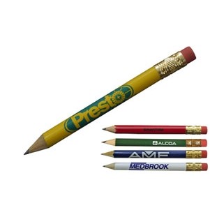Round Golf Pencil w/Eraser