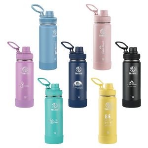 Takeya® 18 oz. Water Bottle with Actives Insulated Spout Lid™, Laser, Premium