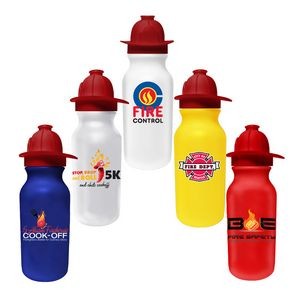20 Oz. Value Cycle Bottle w/Fireman Helmet Push 'n Pull Cap (Full Color Digital)