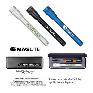 M3A Mini Maglite w/2 AAA Batteries (Laser Engraved)